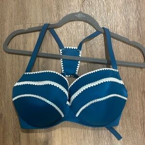 Shade & Shore Teal Swim Bikini Top 36 DD